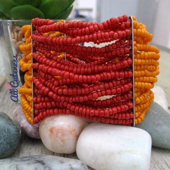 🎀 Orange Stretch Bracelet - Picture 1 of 4